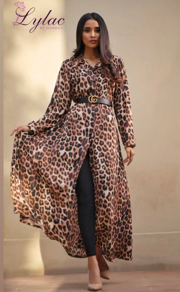 Leopard Button Down ~