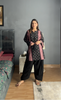 Black & Pink Booti Farshi Set