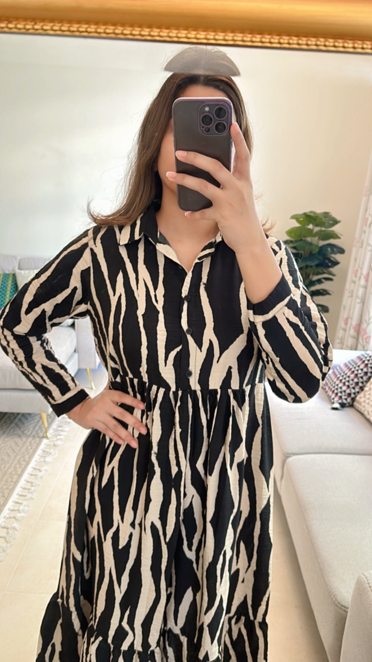 Zebra print high quality dress