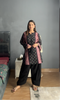 Black & Pink Booti Farshi Set