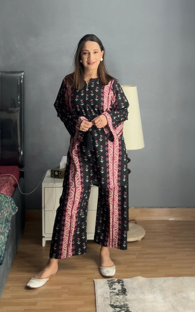 Black Pink Booti Co Ord