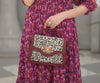 Maroon Cheetah Print Bag