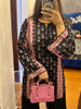 Black & Pink Booti Farshi Set