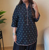 Black and Pink Embroidery Suit