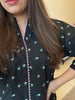 Black and Pink Embroidery Suit
