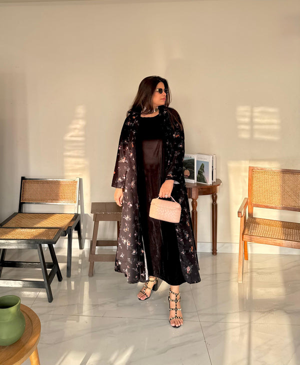 Printed Velvet Shrug