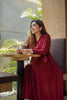 Maroon Overlapped Style Dress