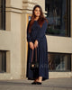 Blue Boat Neck with Smoked Sleeves