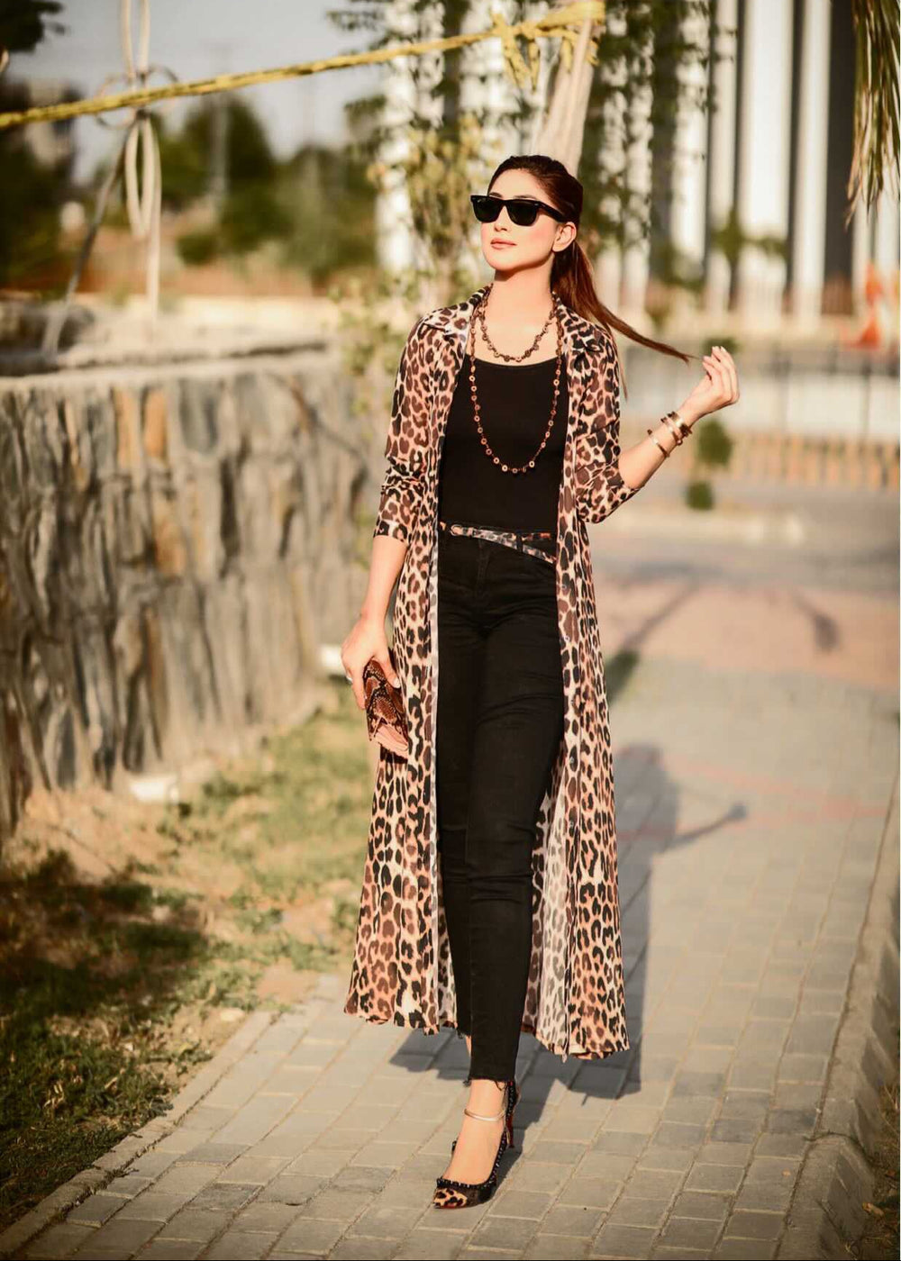 Leopard Button Down ~