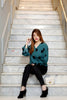 Teal Green Polka Top