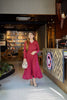 Maroon Overlapped Style Dress