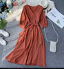 Overlapped Neck Style Dress